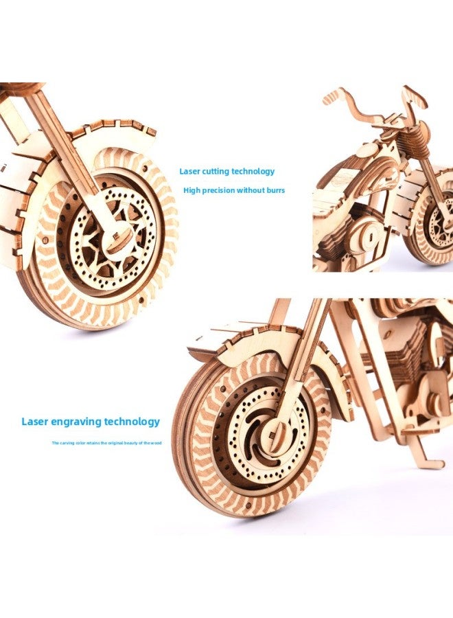 Pupil Adult Wooden Three-Dimensional Puzzle Educational Toy Simulation DIY Handmade Assembled Hardcover Gift Xinlian-Color:M1 Tank (full Box Please Contact Customer Service) - Image 5